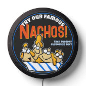 Custom Nachos Con Queso Mexican Food Advertising LED Sign (Lights Off)