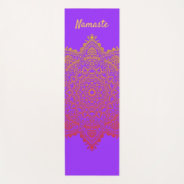 Custom Namaste Mandala Yoga Mat (Front)