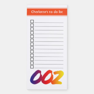 Custom name, 002 score to do list magnetic notepad
