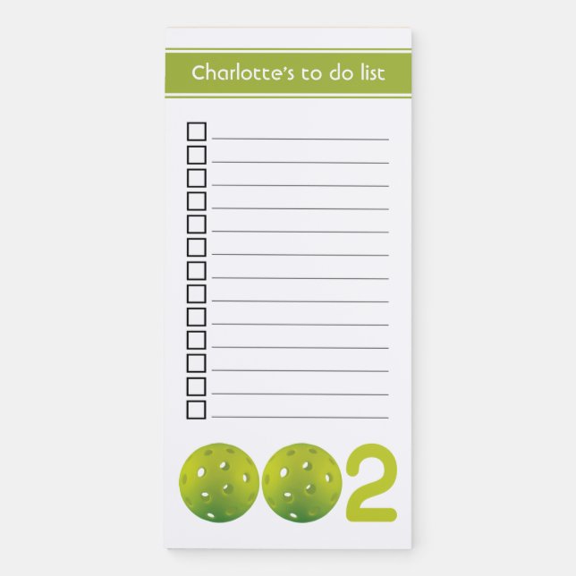 Custom name, 002 score to do list magnetic notepad (Front)