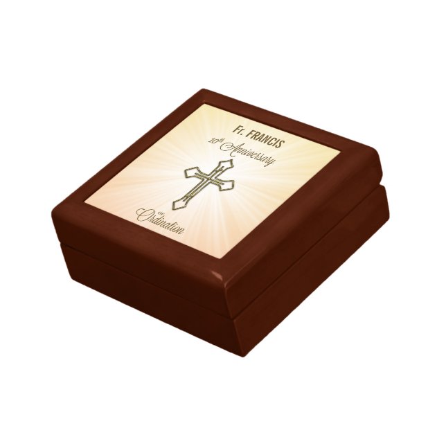 Custom Name, 10th Anniversary of Ordination Gift Box (Side)