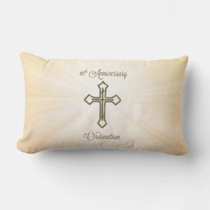 Custom Name, 10th Anniversary of Ordination Lumbar Pillow