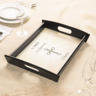 Custom Name, 10th Anniversary of Ordination Serving Tray
