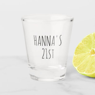 Custom Name 21st Birthday Shot Glass