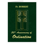 Custom Name, 50th Anniversary of Ordination Green (Front)
