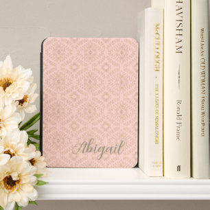 Custom Name Abigail Minimal Lace Pink Kindle Cover