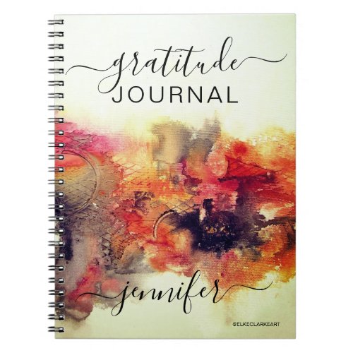 Custom Name Abstract Gratitude Journal