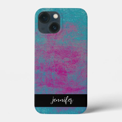 Custom name Abstract grunge texture iPhone 13 Mini Case
