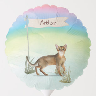 Custom Name Abyssinian Cat Pet Balloon