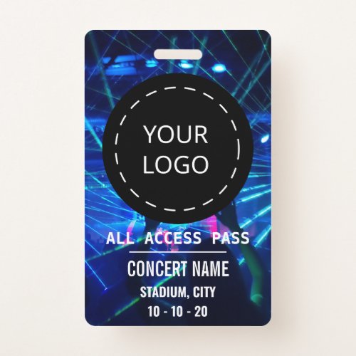 Custom name acess all access pass concert badge