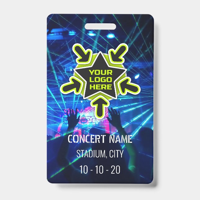 Custom name acess all access pass concert badge (Front)