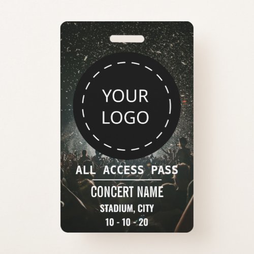 Custom name acess all access pass concert badge