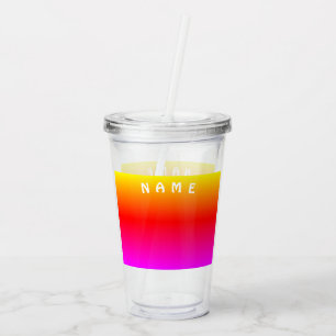 Custom Name Acrylic Tumbler with Beautiful Colors
