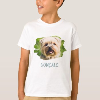 Custom Name Add Photo Create Your Own Vert Picture T-shirt by red_dress at Zazzle