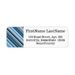 [ Thumbnail: Custom Name/Address + Blue and Grey Stripes Label ]
