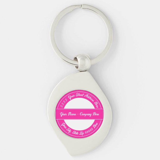 Custom Name Address Choose Font Colors Keychain (Front)