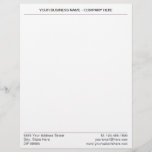 Custom Name Address Company Letterhead with Logo<br><div class="desc">Choose Colors - Simple Personalized Modern Design Your Business Company Office Letterhead with Logo ( Back Side ) - Add Your Logo - Image / Name - Company / Address / Phone / E-mail - Website or other info - Resize and move or remove and add elements - image /...</div>