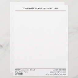 Custom Name Address Company Letterhead with Logo | Zazzle