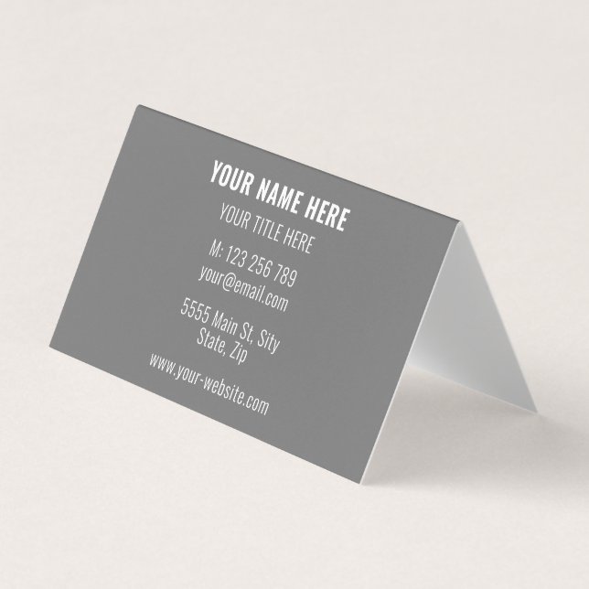 Custom Name Address Personalized Business Card (Front)