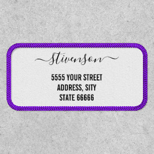 Custom Name Address Personalized Patch Template