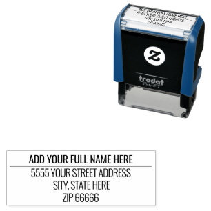 Custom Name Address Personalized Self-inking Stamp