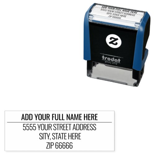 Custom Name Address Personalized Self_inking Stamp