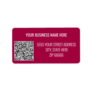 Custom Name Address QR Code Labels Template