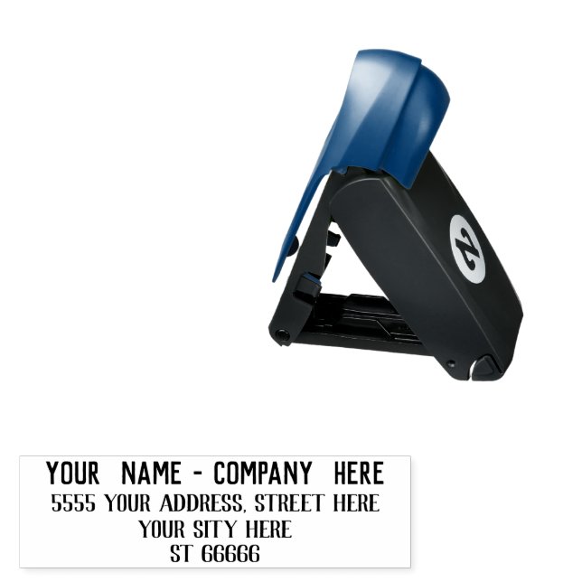 Custom Name Address Self-inking Pocket Stamp (Open with Design)