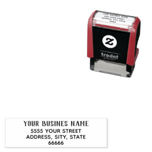 Custom Name Address Self-inking Stamp Template