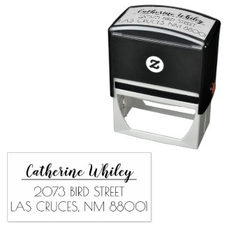 Custom Name Address Simple Personalized Self-inking Stamp