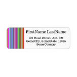 [ Thumbnail: Custom Name/Address + Stripes of Various Colors Label ]