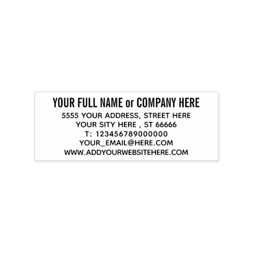 Custom Name Address Website Phone Email Your Stamp