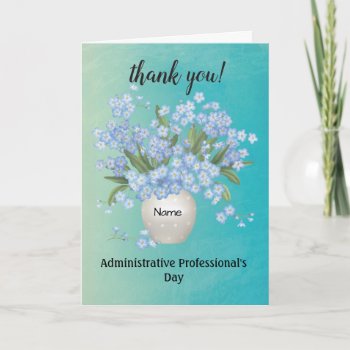 Custom Name Administrative Professional's Day Card by Siberianmom at Zazzle