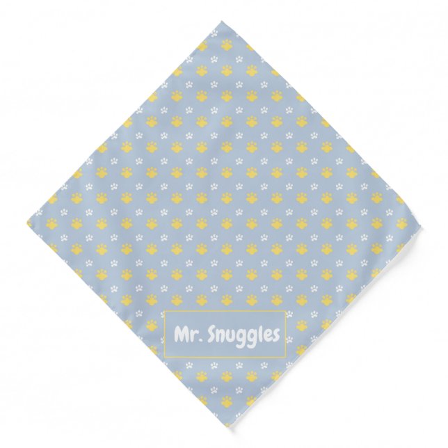 Custom Name | Adorable Little Paws Pet Bandana (Front)