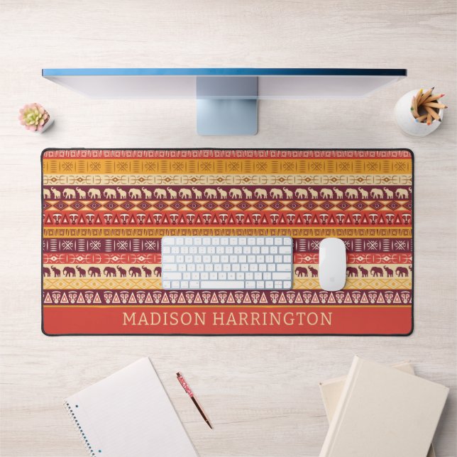 Custom Name African Pattern Desk Mat (Office 1)