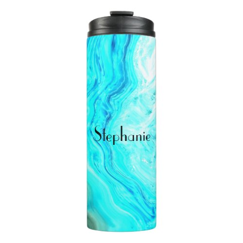 Custom Name Agate Gemstone Geode Art Gift Cool Thermal Tumbler