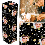 Custom Name Age Photo Art Deco Birthday Gift Wine Box