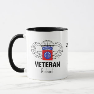 Custom Name Airborne Veteran Mug