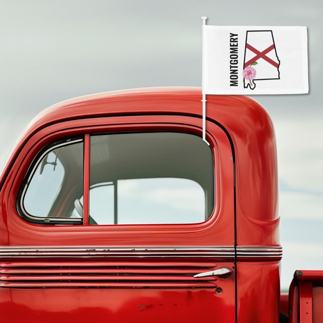 Custom Name Alabama Flag and State Flower Camellia (Creator Uploaded)