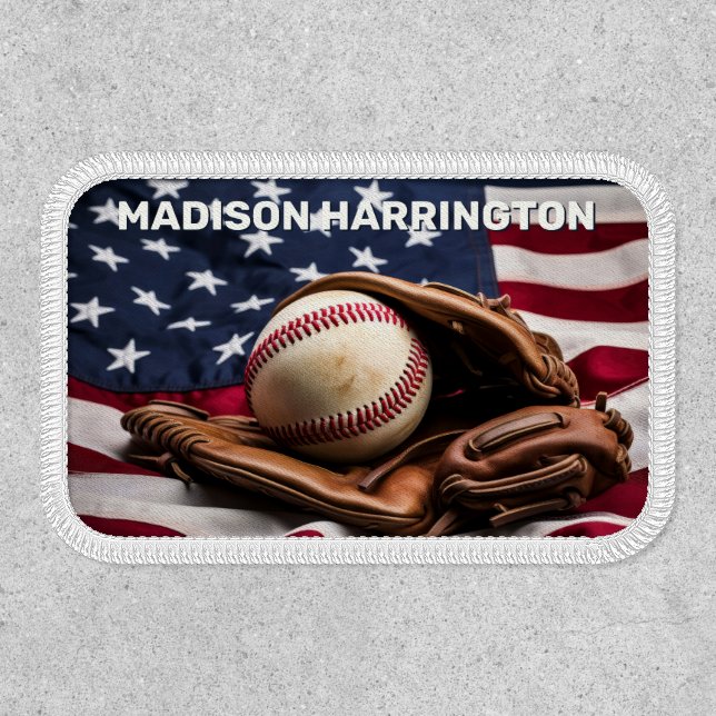 Custom Name American Baseball Patch (Front)