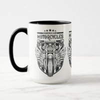 Custom name “American Motocycles” mugs
