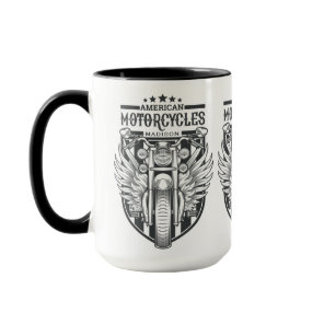 Custom name “American Motocycles” mugs
