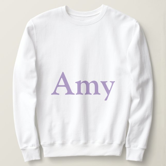 Custom Name Amy White Women's Sweatshirt (Design Front)