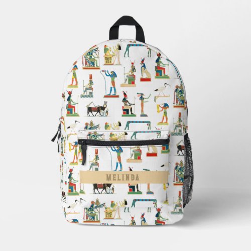 Custom Name Ancient Egypt Vintage Egyptian School Printed Backpack