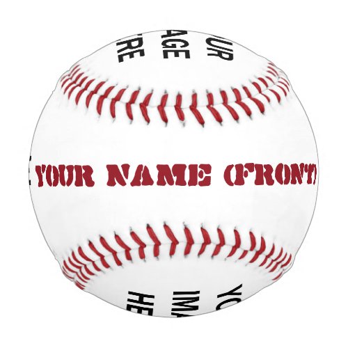Custom Name and 4 Custom Pictures A03 Baseball
