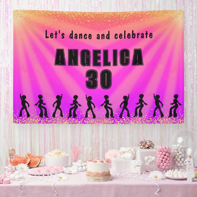 Custom name and age birthday banner (Party)