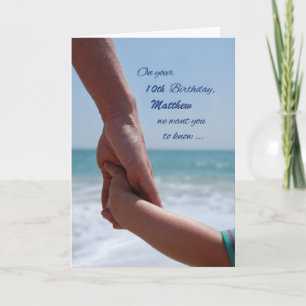 Custom Name and Age Matthew Child Birthday Beach Card