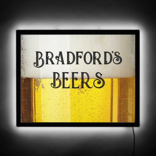 Custom Name and BEERS  Funny Bar  LED Sign