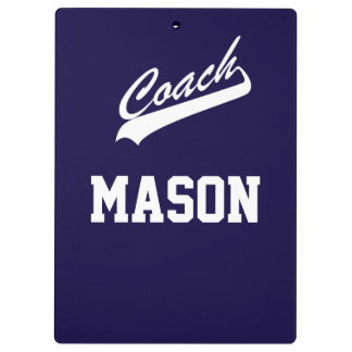 Custom Name and Color Sports Coach Clipboard