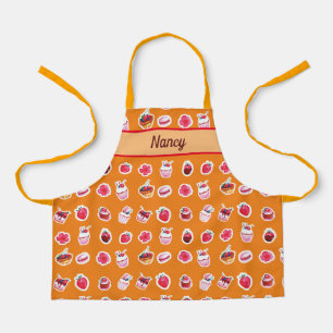 Custom Name and Cupcake Print Apron 